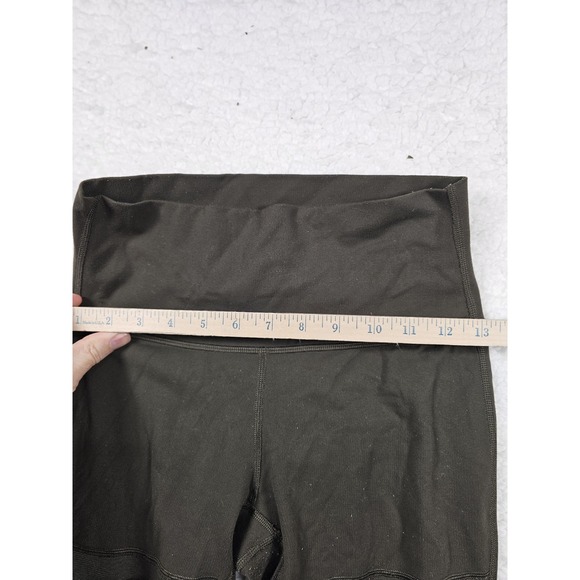 Lululemon Mesh Moto Leggings Womens Size 6 Olive Green High Rise Yoga Pants - Picture 5 of 8